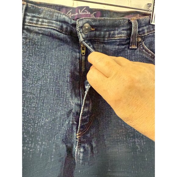 Gloria Vanderbilt Amanda Jeans Womens Plus Size 16 Straight Leg High Waisted - Picture 3 of 7